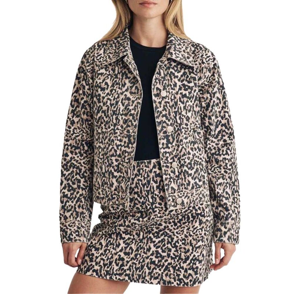 Nobody�'s Child Womens/Ladies Frankie Leopard Print Denim Jacket / Brown